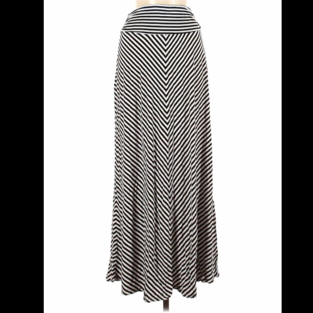 Medina | black and white striped maxi skirt